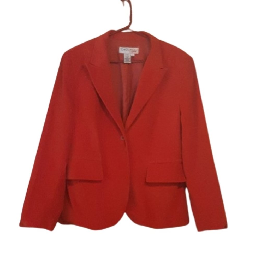 Tower hill Sport Micro Corduroy Blazer Size 12 Orange EUC